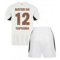 Maglia Calcio Bayer Leverkusen Edmond Tapsoba #12 Seconda Divisa Bambino 2024-25 Manica Corta (+ pantaloncini)